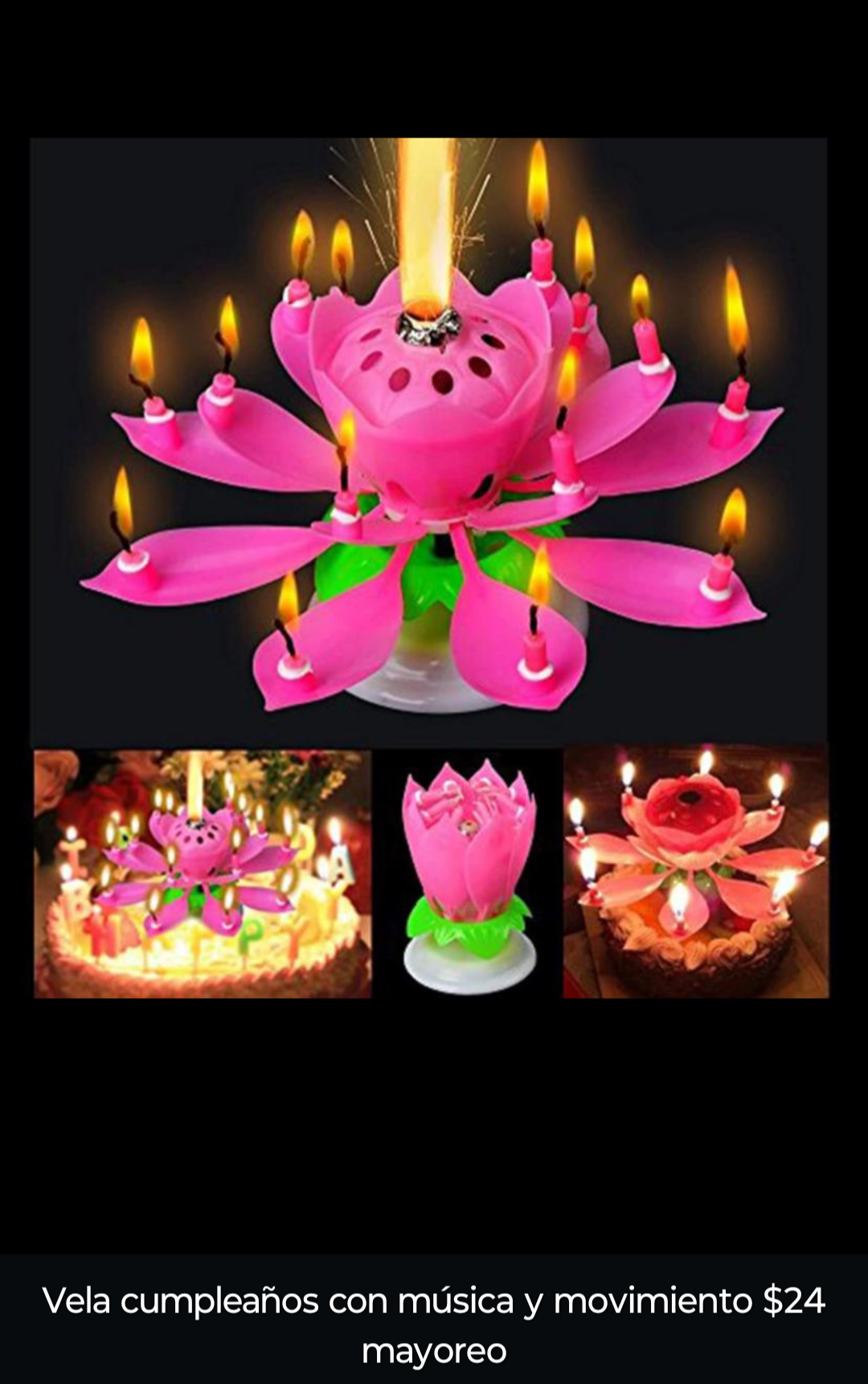 Vela flor cumpleaños