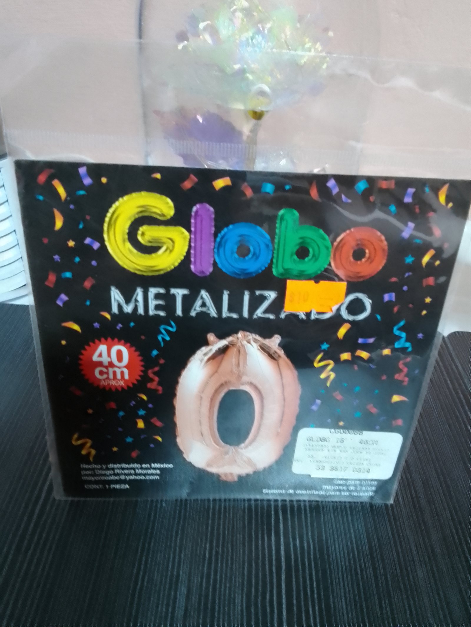 Globo metalizado 40cm
