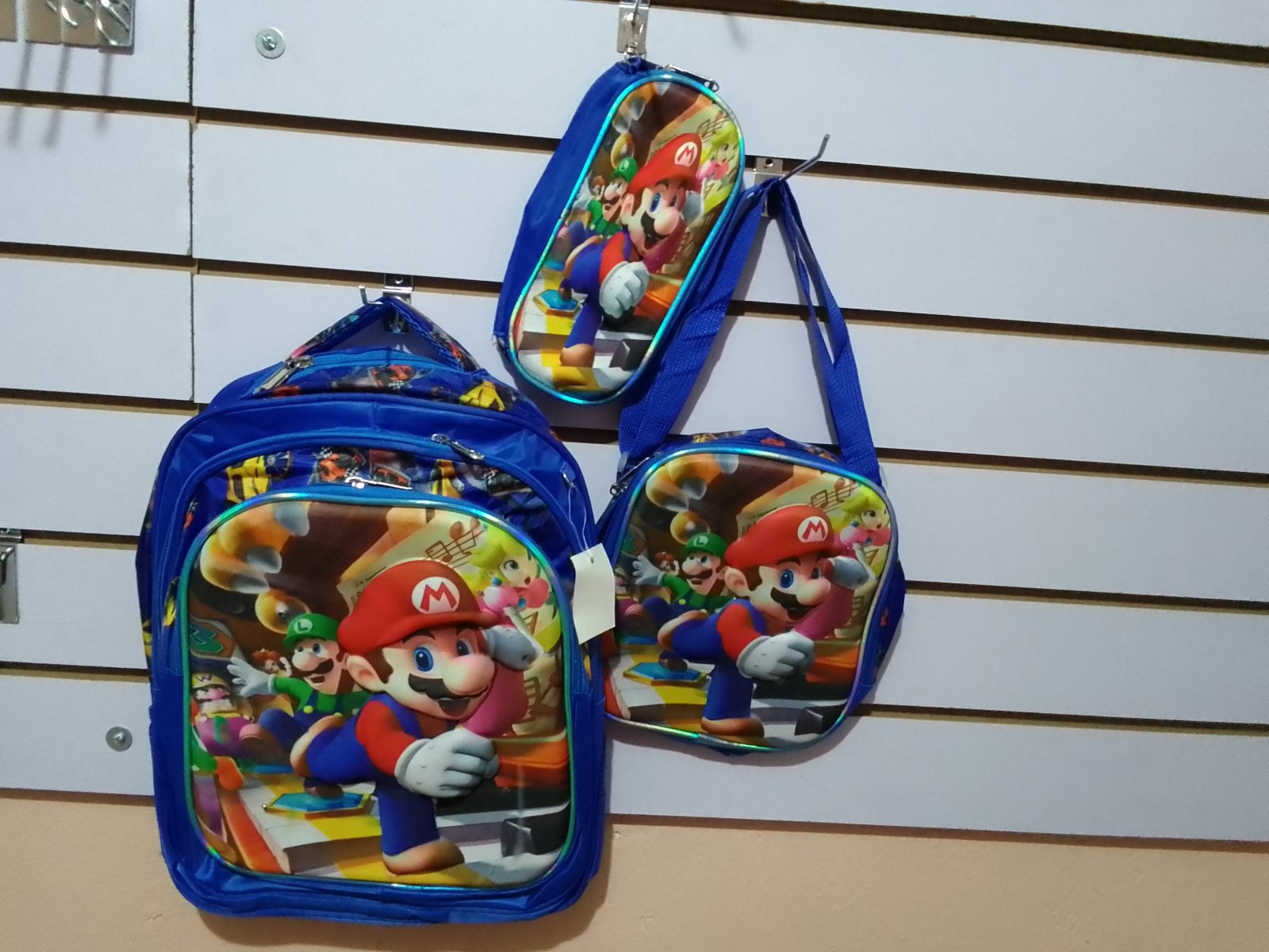 Mochila Mario Bros 3 piezas