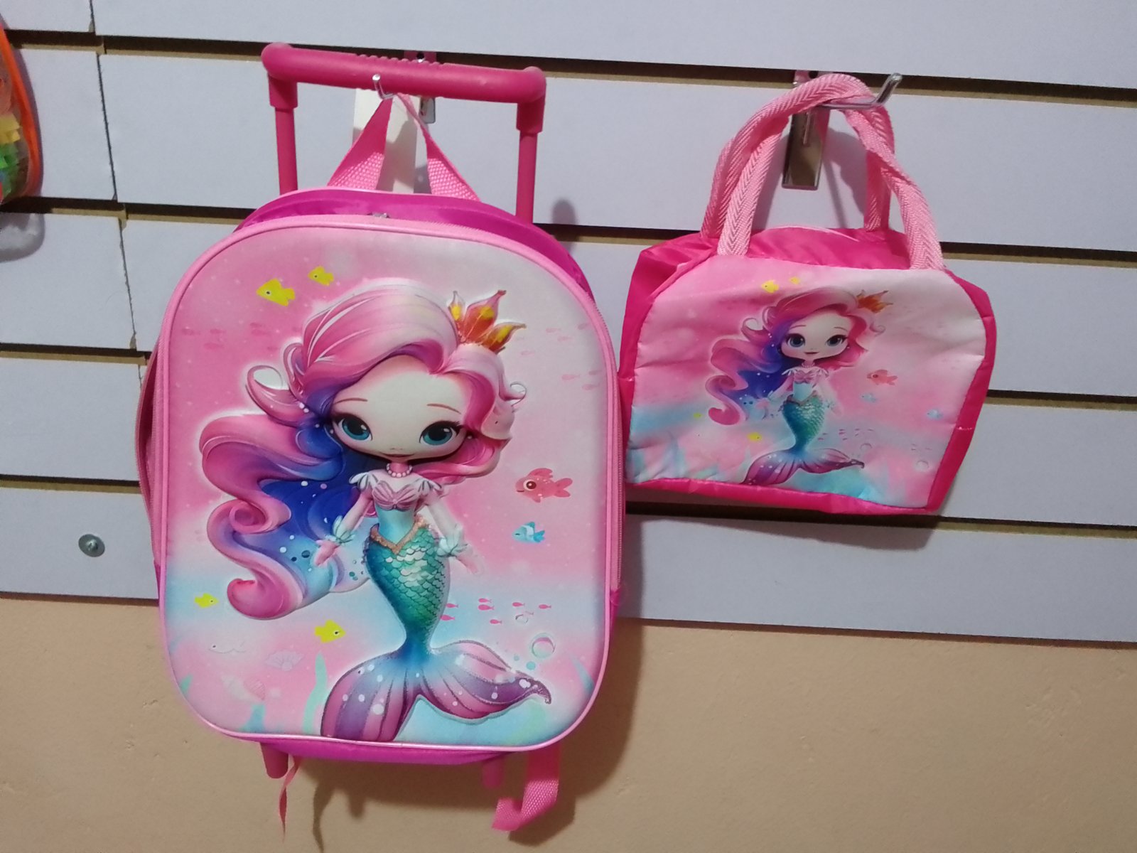 Mochila sirenita 3 piezas